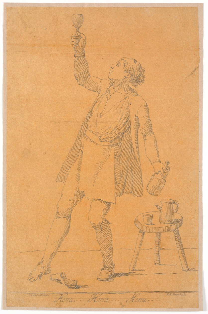 Porträt von Jens Juel? Kalke von Johannes Wiedewelt