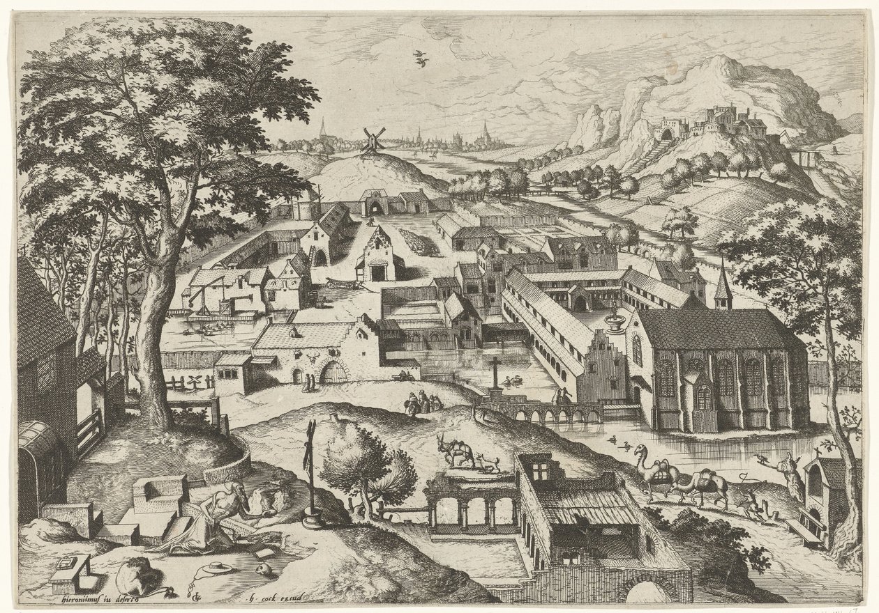Landschaft mit dem heiligen Hieronymus von Johannes of Lucas van Doetechum
