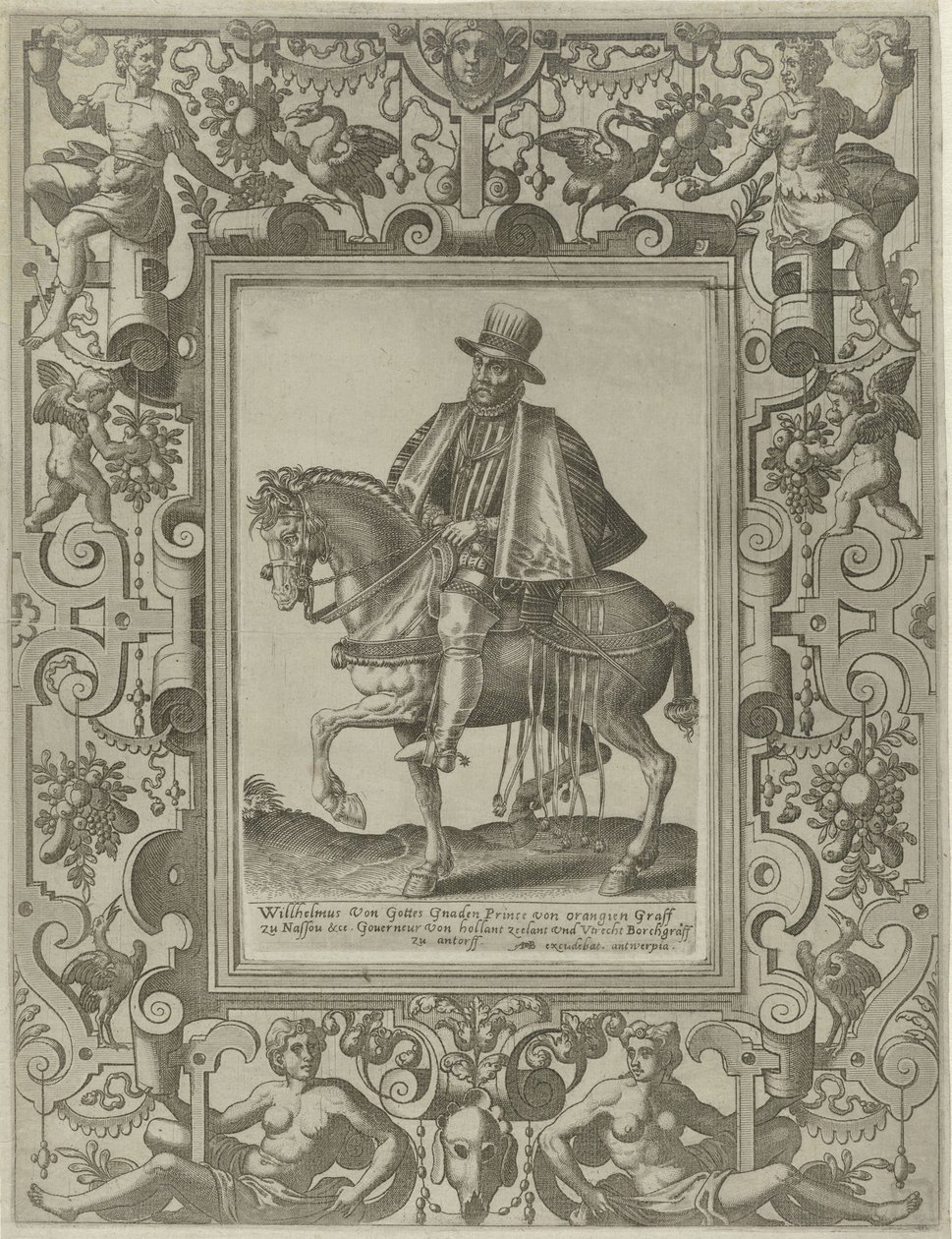 Reiterporträt von Wilhelm I., Prinz von Oranien von Johannes of Lucas van Doetechum