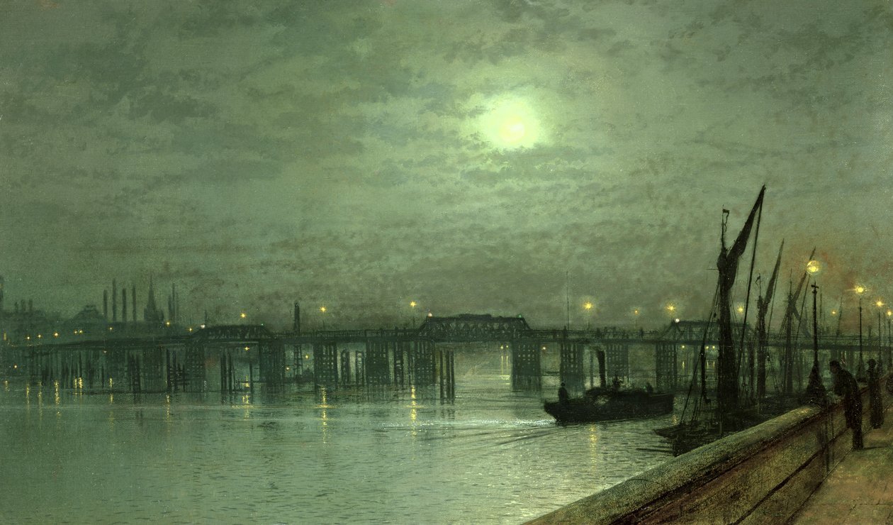 Battersea-Brücke bei Mondlicht von John Atkinson Grimshaw