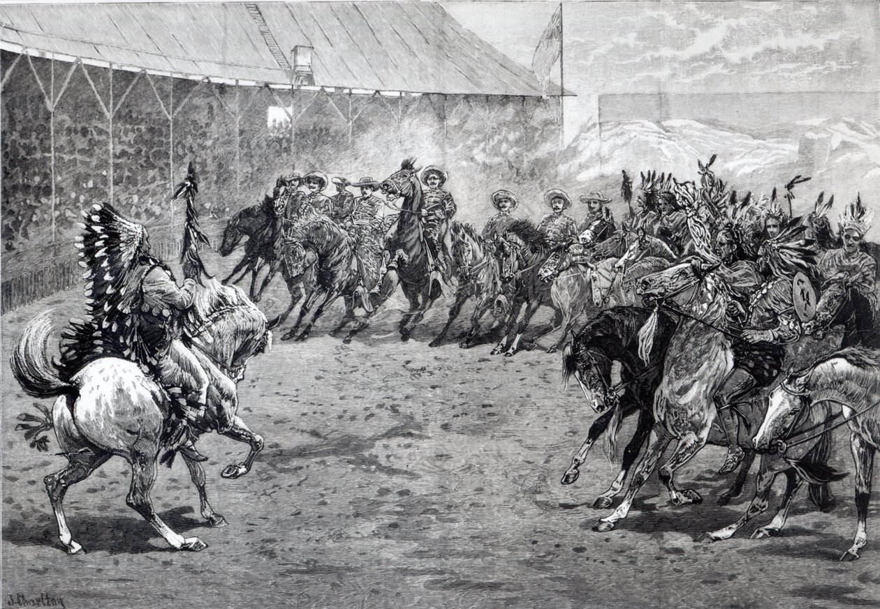 Die Wildwest-Show in West Brompton, 1887 von John Charlton