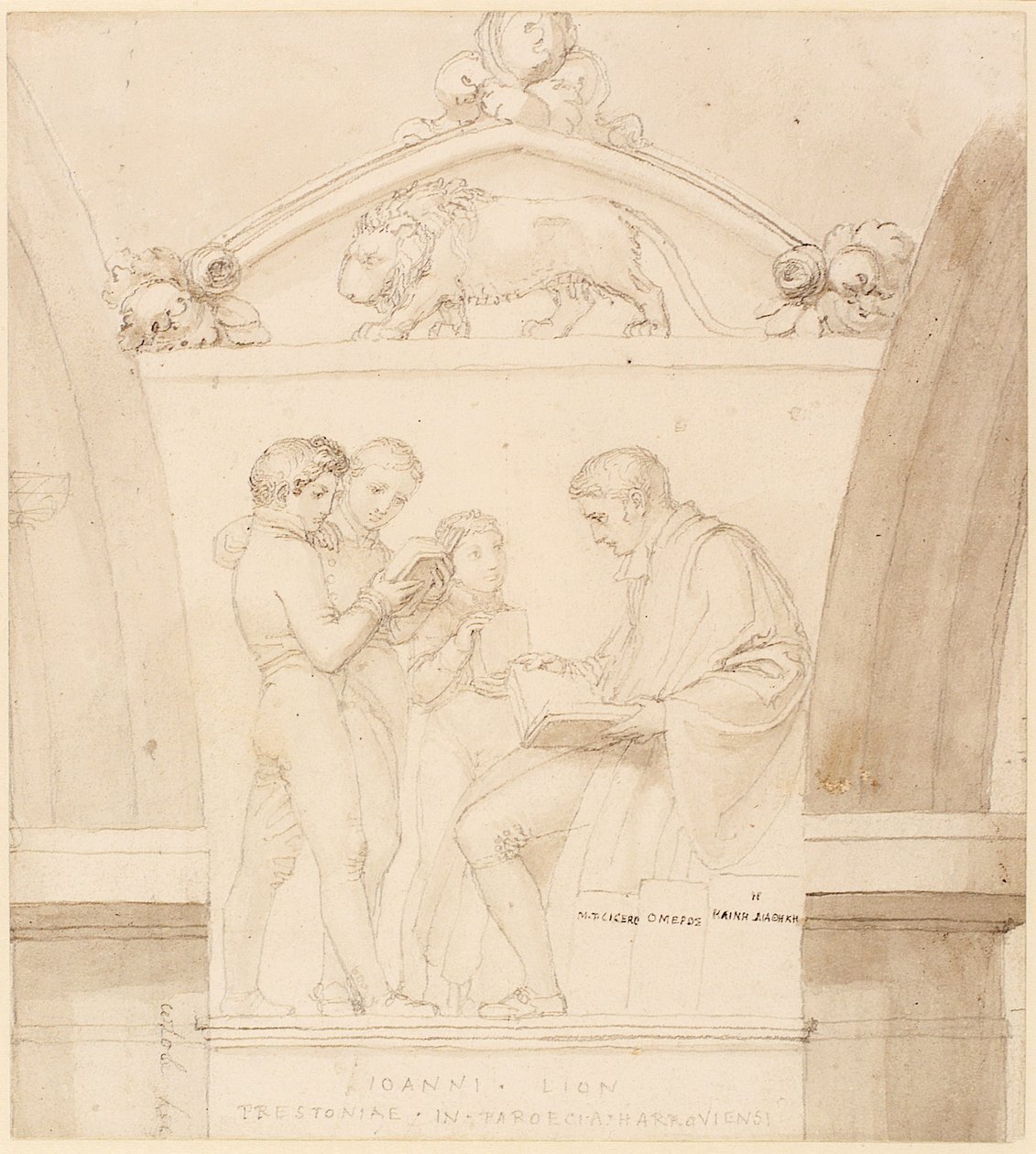 Entwurf für ein Denkmal von John Lyon von John Flaxman