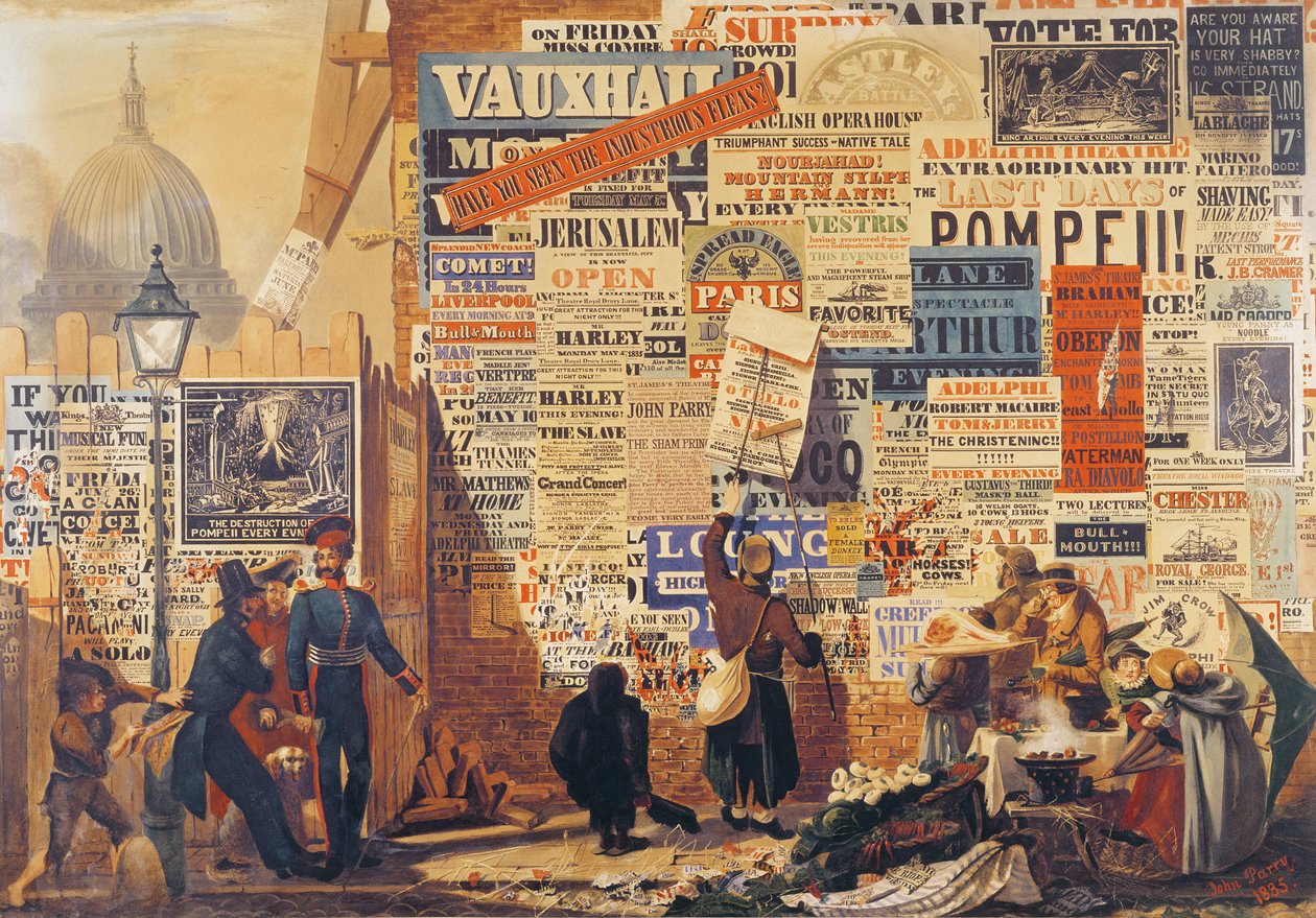 Der Plakatmann, 1835 von John Orlando Parry