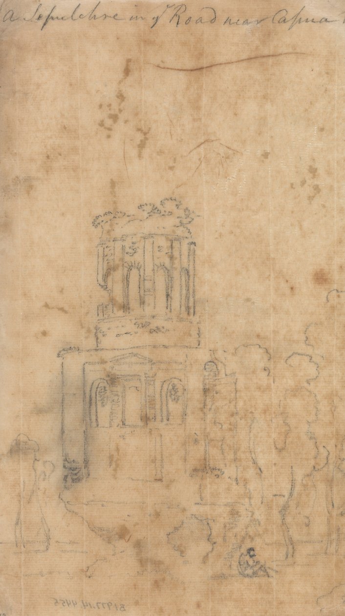 Ein Grabmal an der Straße bei Capua von John Robert Cozens