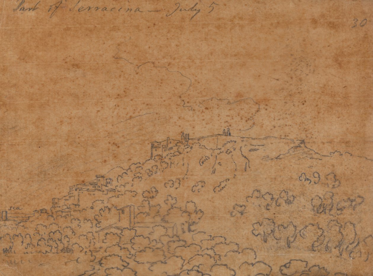Teil von Terracina, 5. Juli von John Robert Cozens