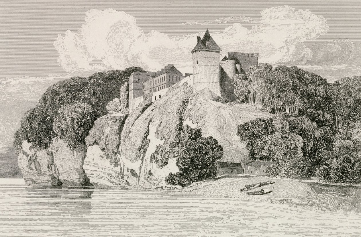 Schloss in Tancarville, veröffentlicht am 1. Oktober 1821 von John Sell Cotman