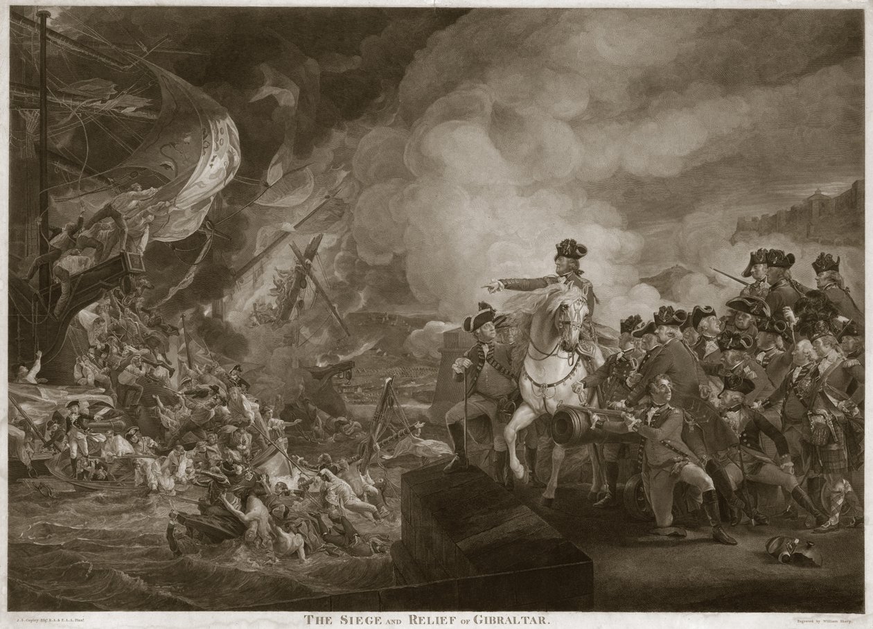 Die Belagerung und Befreiung von Gibraltar, veröffentlicht 1810 von John Singleton Copley