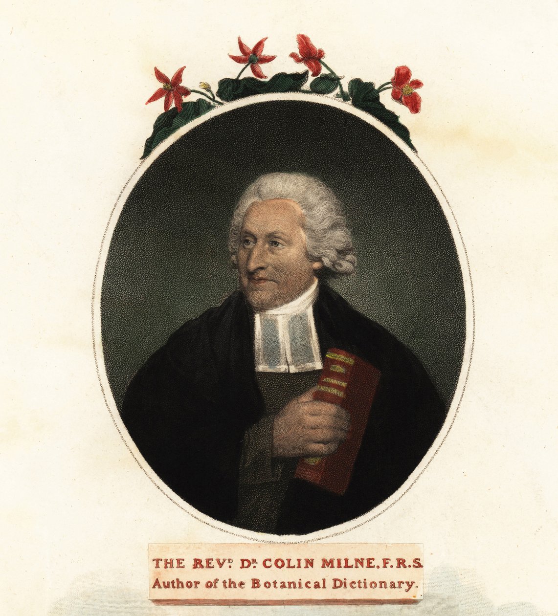 Porträt von Colin Milne, Botaniker (Stich) von John (after) Russell