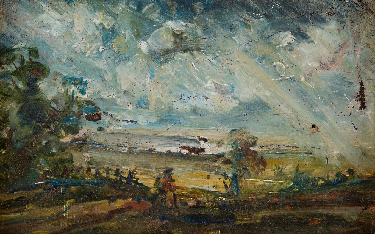 Plein Air Skizze einer Bucht von John (manner of) Constable