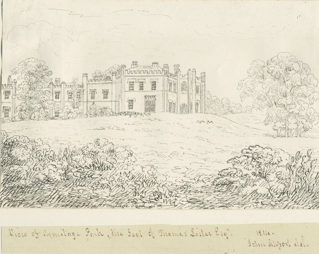 Armitage Park: Federzeichnung, 1814 von John Allport