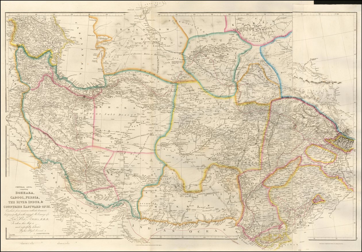 Karte von Zentralasien von John Arrowsmith, 1842 von John Arrowsmith