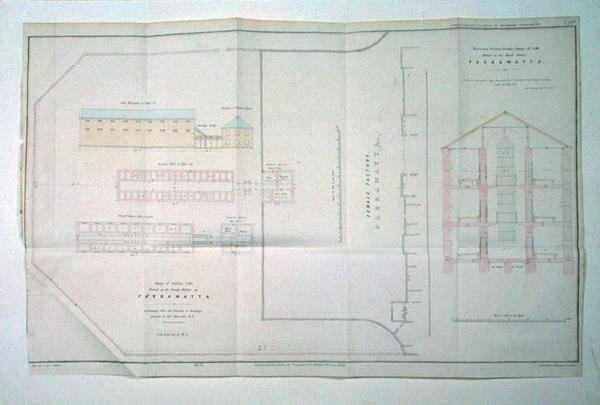 Reihe von Einzelzellen errichtet in der Female Factory in Parramatta, New South Wales von John Arrowsmith