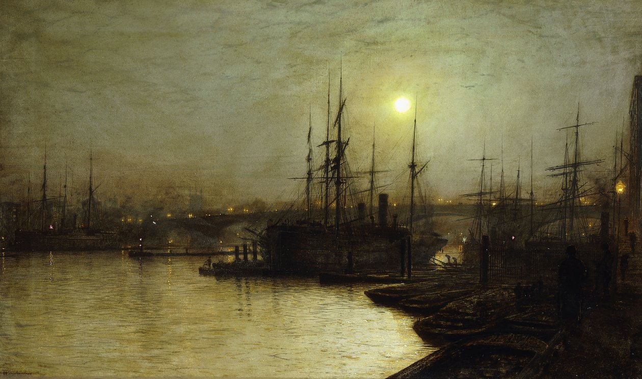 Nachtarbeit, Billingsgate Wharf von John Atkinson Grimshaw