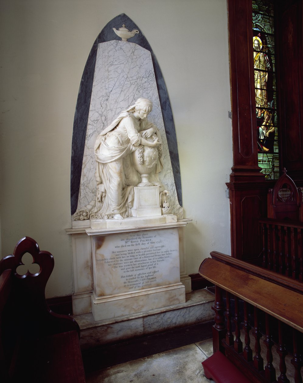 Denkmal für Rosa Palmer von Rose Hall, 1790 (Marmor) von John Bacon