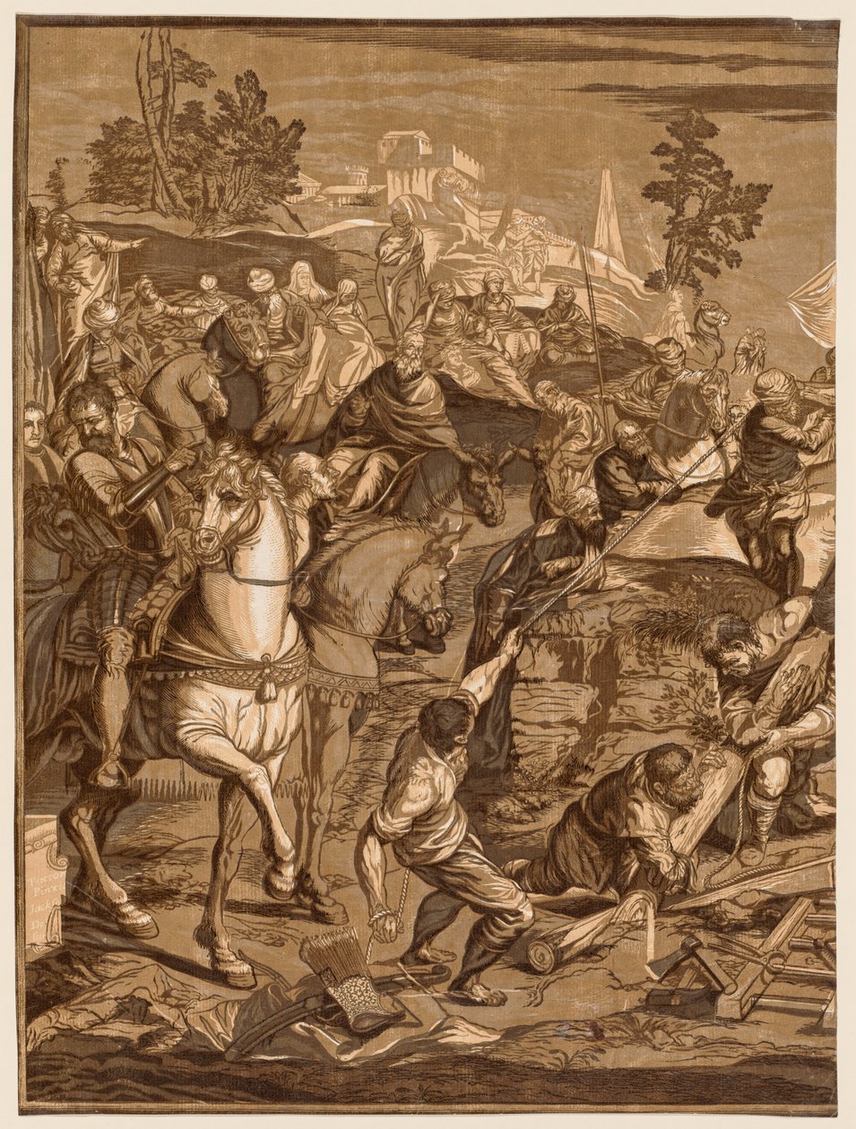 Kreuzigung, 1741 von John Baptist Jackson: Kunstdruck kaufen
