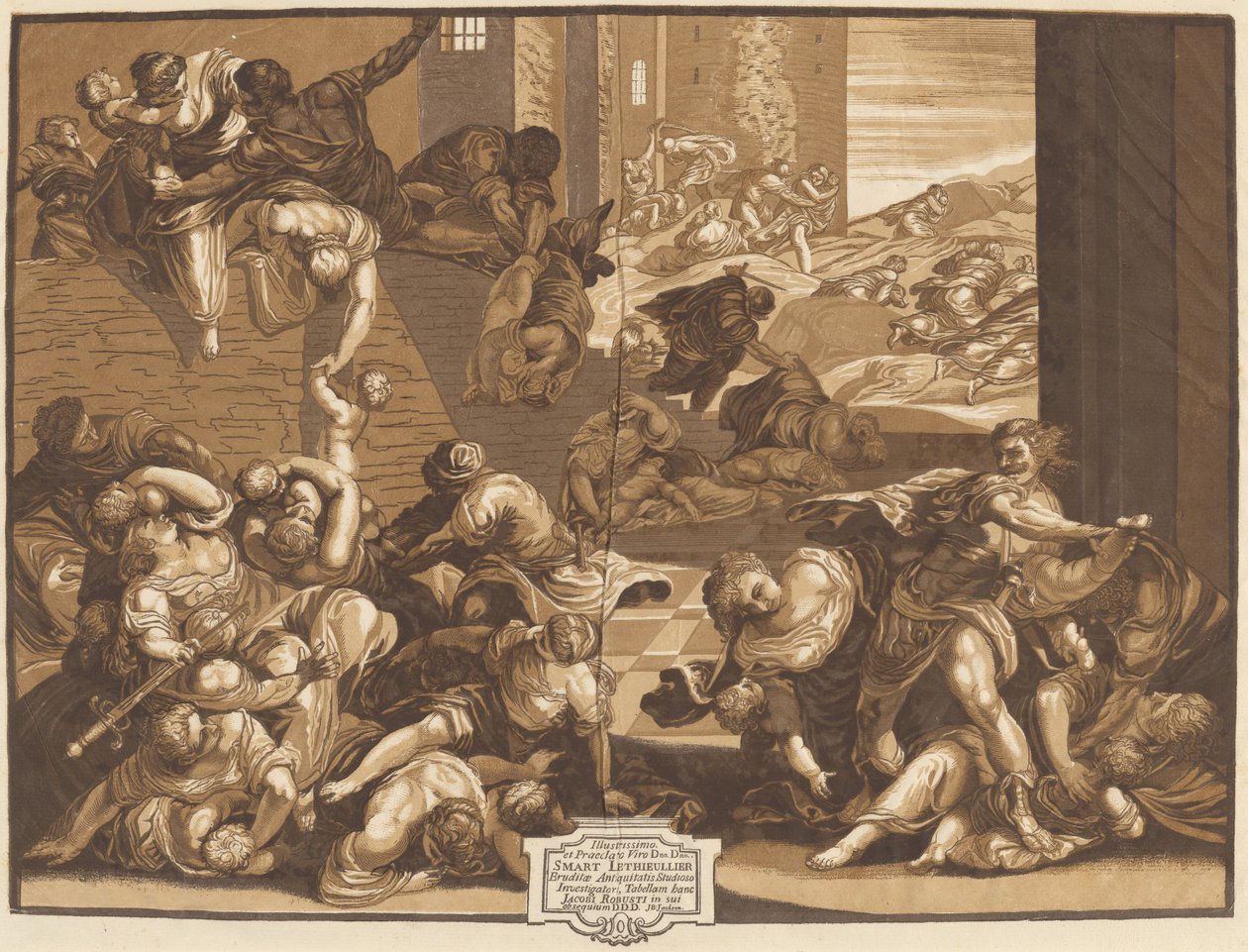 Das Massaker der Unschuldigen von John Baptist Jackson, after Jacopo Tintoretto