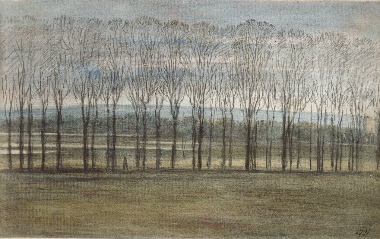 Blick vom Merton College, 28. Februar 1791 von John Baptist Malchair