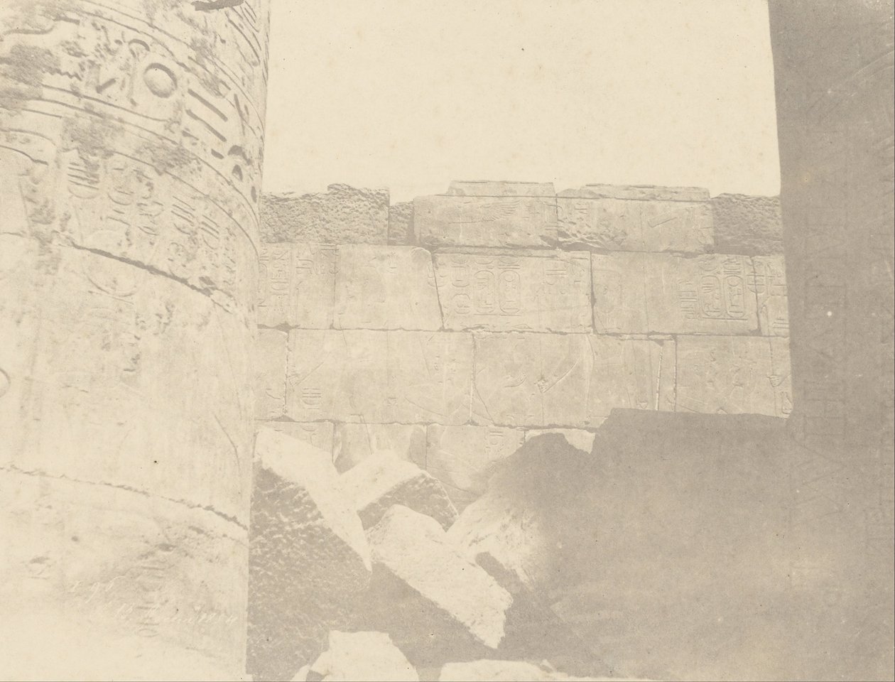 Karnak, Hypostylhalle, Nordwand (Innenseite) von John Beasly Greene