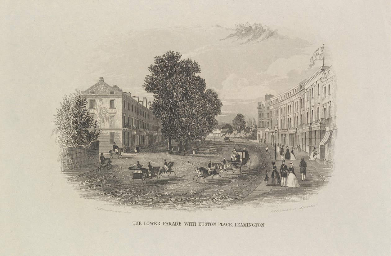 Die untere Parade mit Euston Place, Leamington von John Brandard