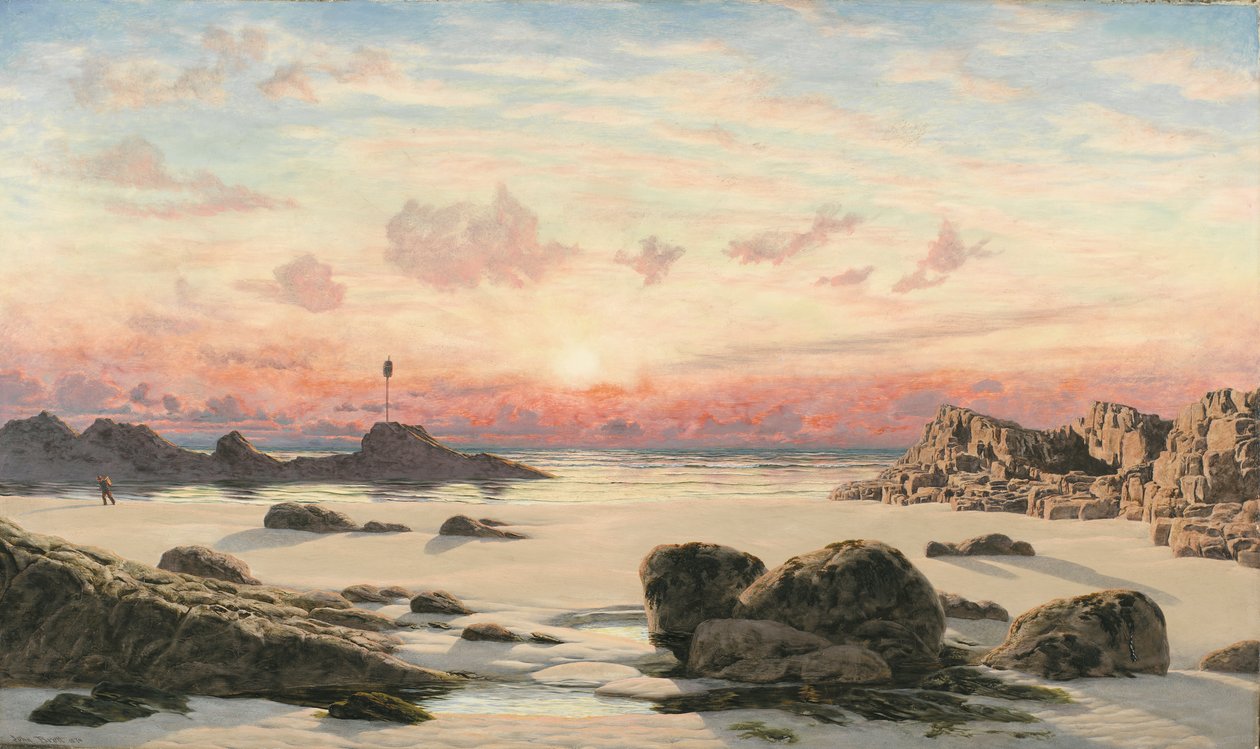 Bude Sands bei Sonnenuntergang, 1874 von John Brett