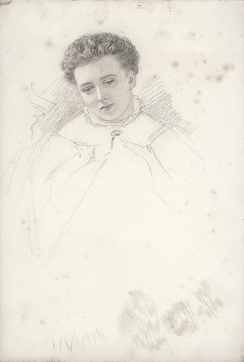 Unvollendetes Porträt einer Frau von John Brett
