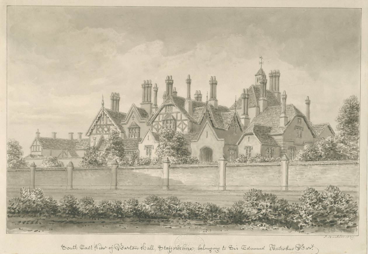 Barton unter Needwood - "Barton Hall" von John Buckler