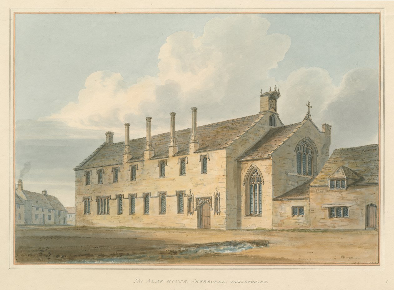 Dorset - Sherborne - Das Almosenhaus, 1802 von John Buckler