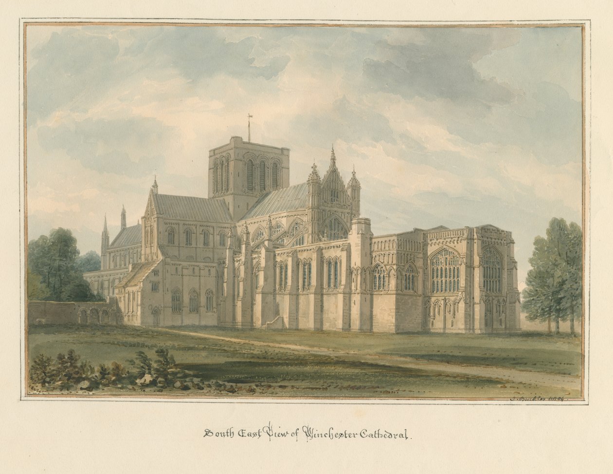 Hampshire - Winchester Kathedrale von John Buckler
