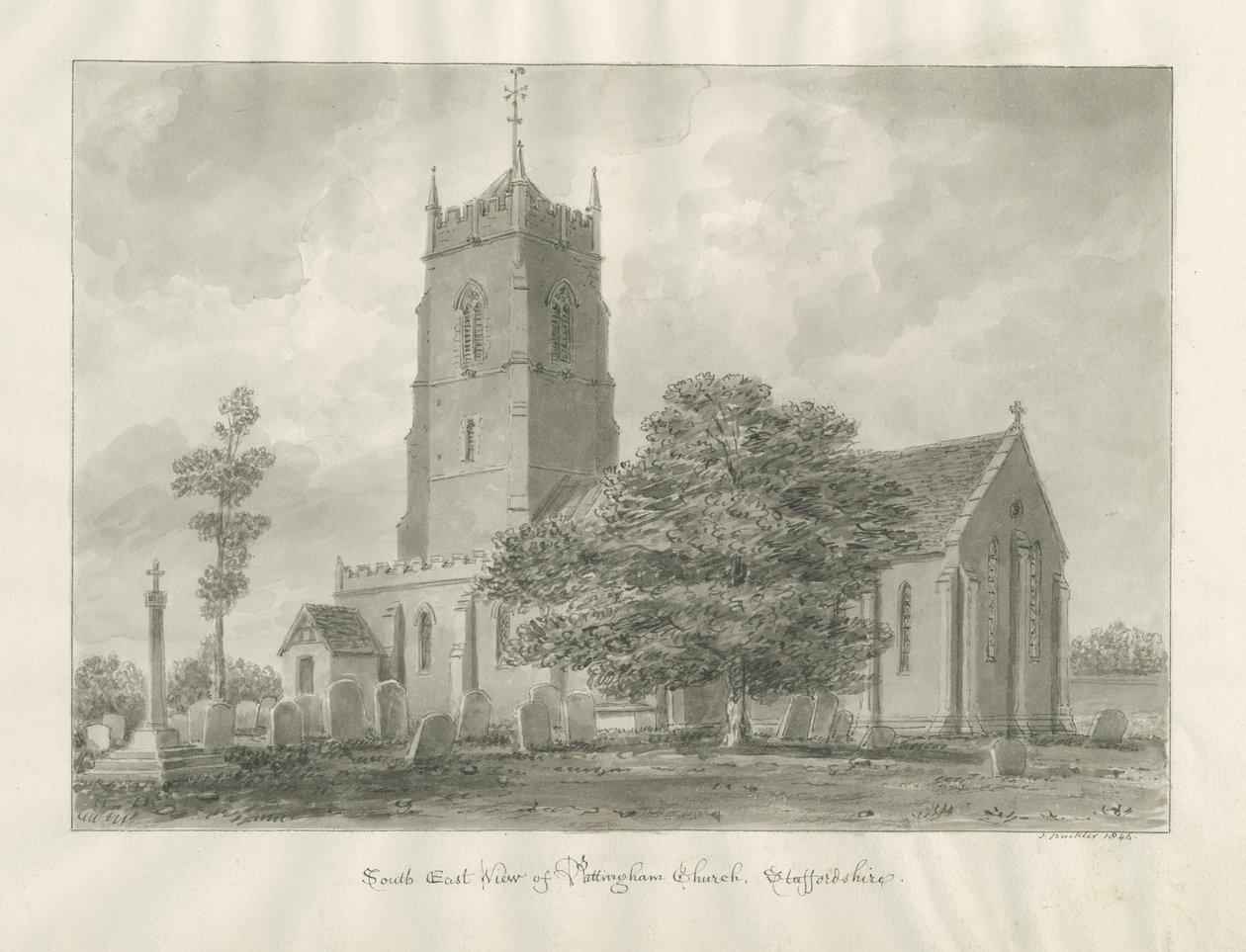 Pattingham Kirche von John Buckler