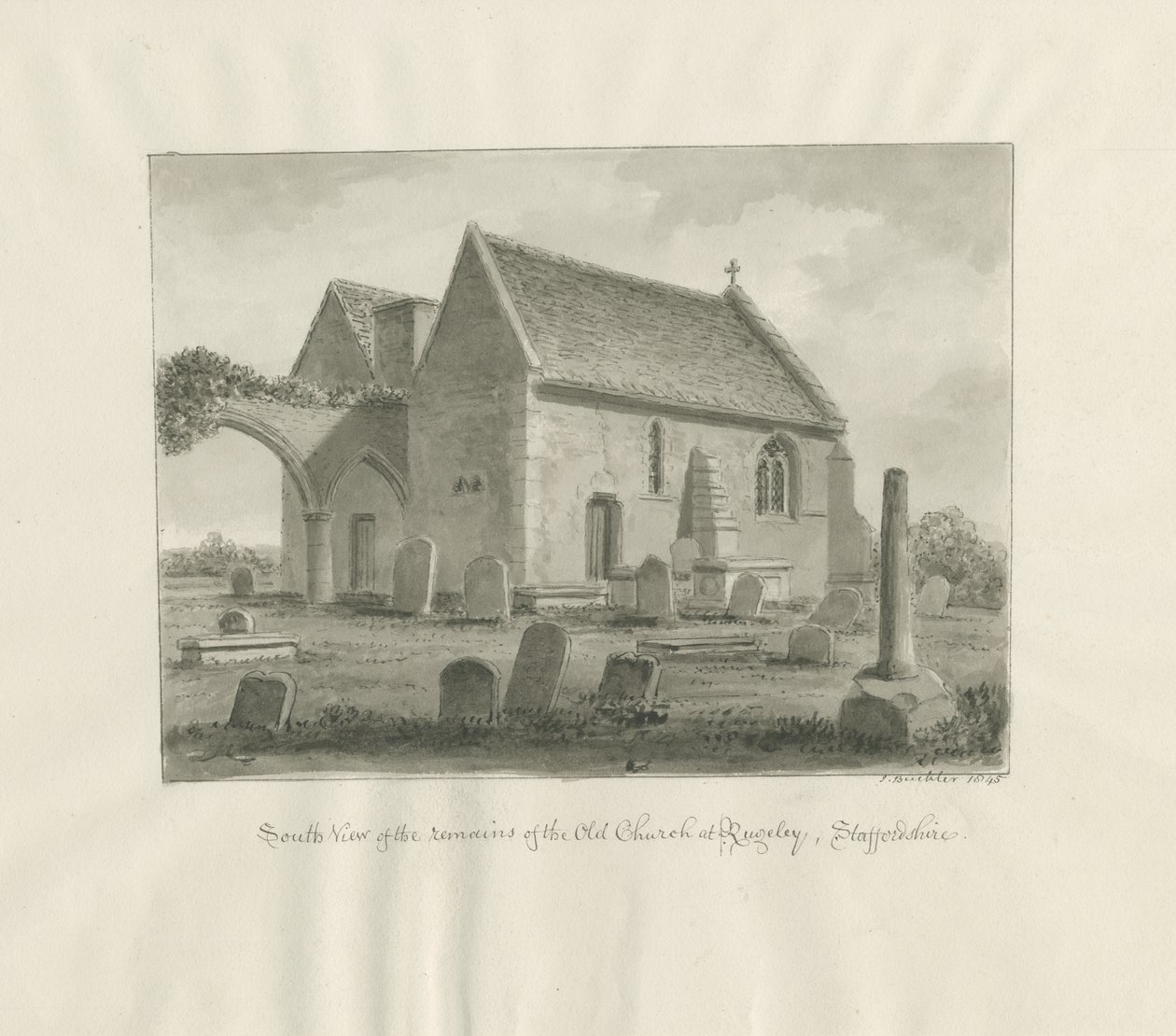 Rugeley Kirche von John Buckler