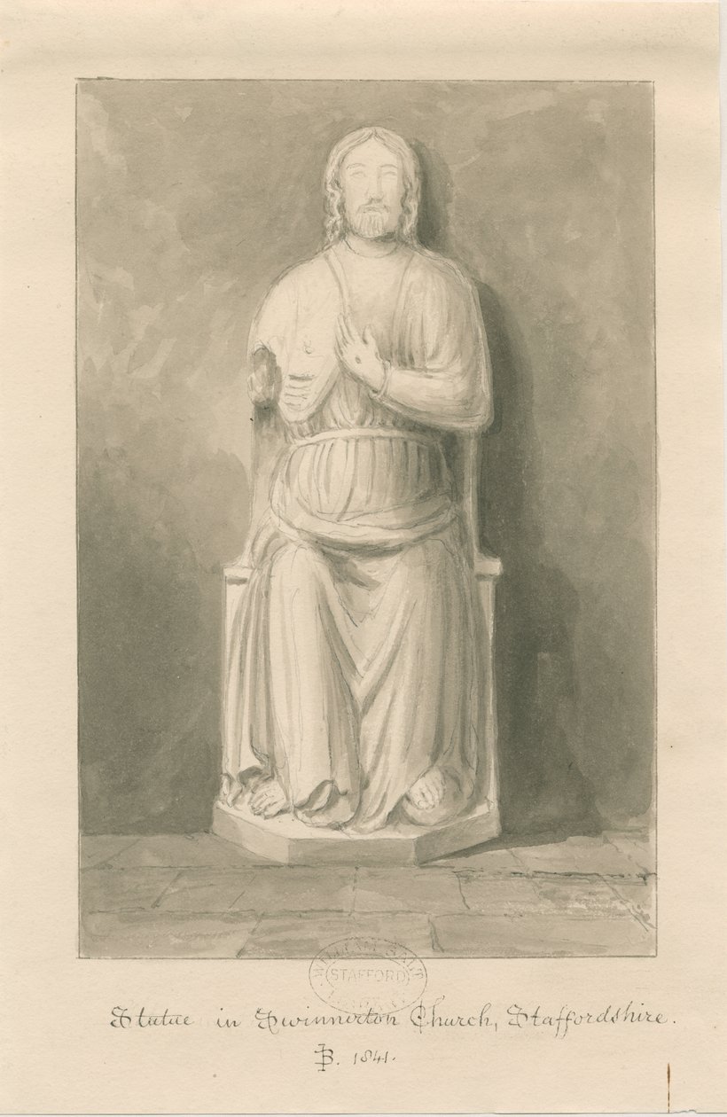 Swynnerton Kirche - Statue von Jesus Christus von John Buckler