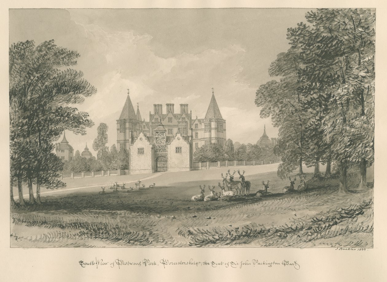 Worcestershire - Westwood Park, 1833 von John Buckler