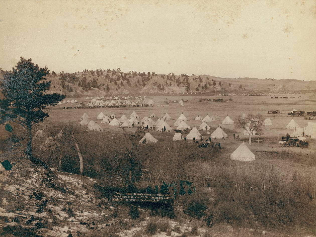 General Brooks Lager bei Pine Ridge von John C. H. Grabill
