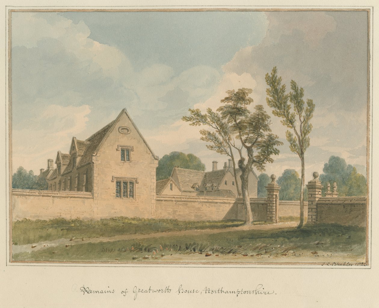 Northamptonshire - Greatworth Haus, 1826 von John Chessell Buckler