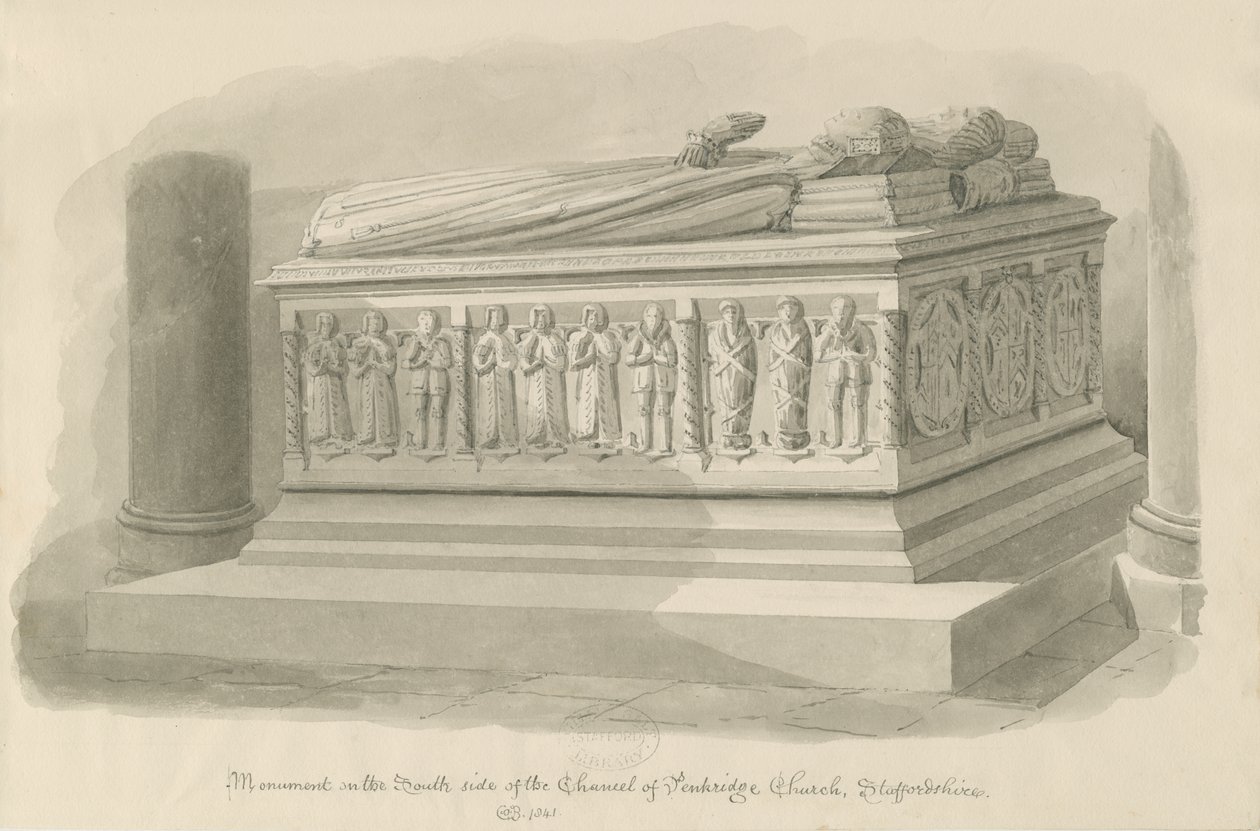 Penkridge Kirche - Grab von Edward Littleton von John Chessell Buckler