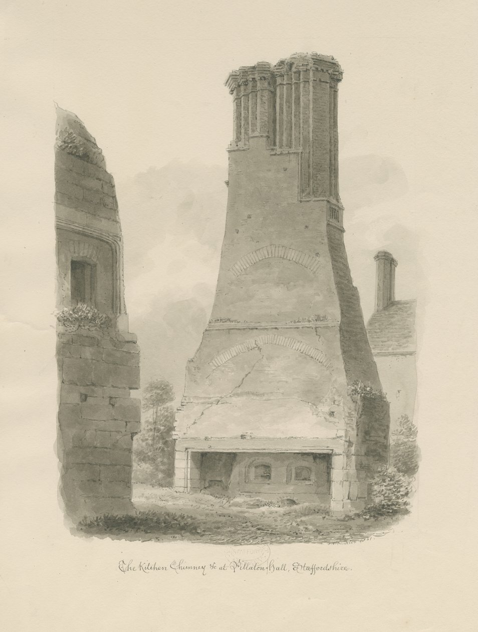 Pillaton Hall - Küchenkamin von John Chessell Buckler