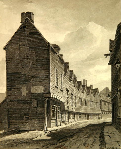 Blick auf die Folly bei Dockhead, Bermondsey von John Chessell Buckler