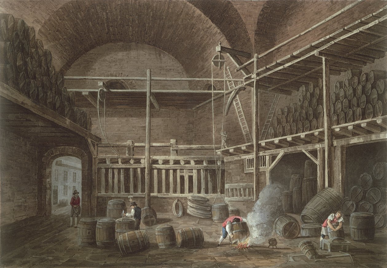 Die Bäder von Julian im Hotel de Cluny (1809) von John Claude Nattes