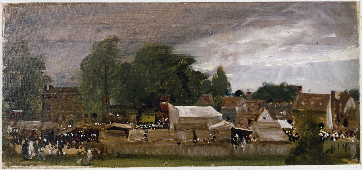 Ein Dorffest, wahrscheinlich in East Bergholt (Öl auf Leinwand) von John Constable