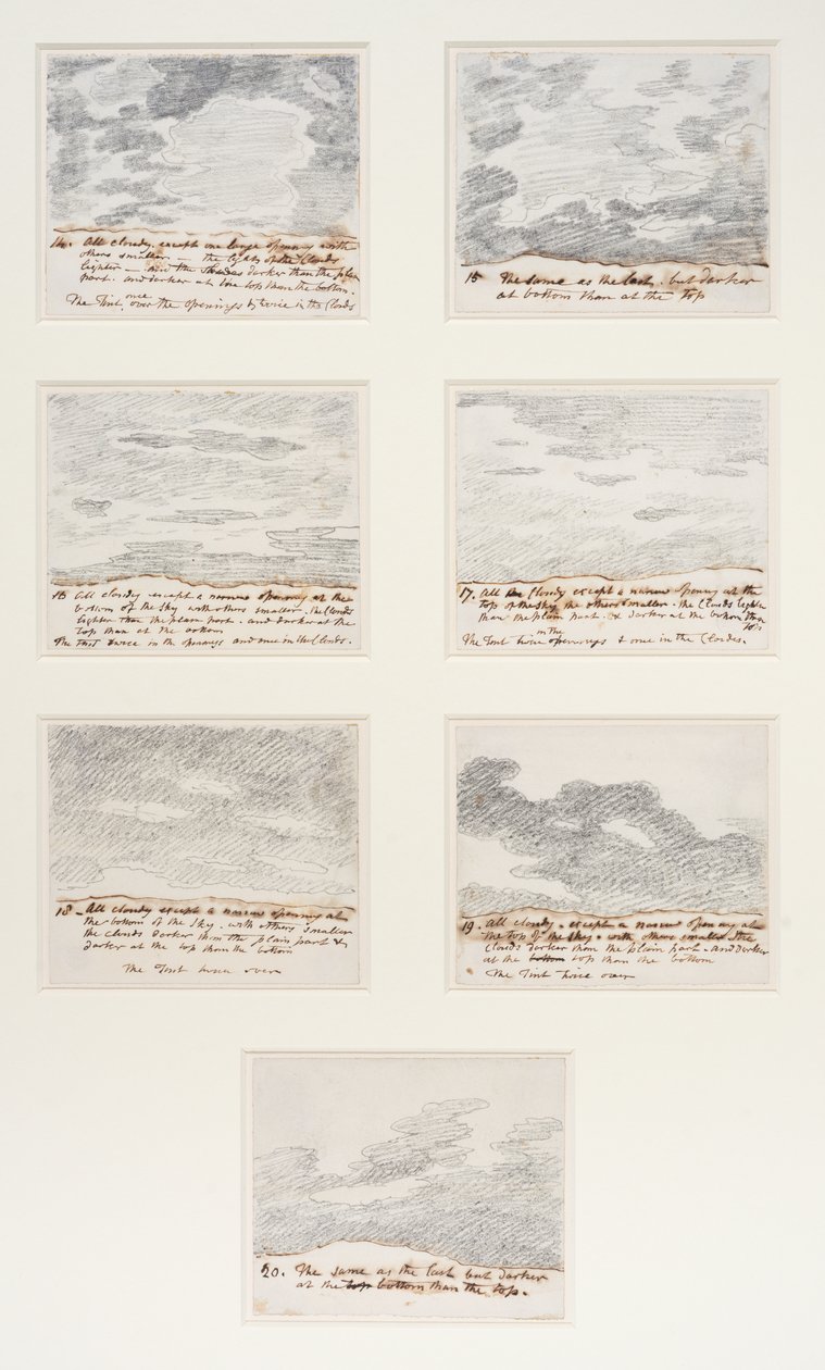 Wolkenstudien (nach Alexander Cozens