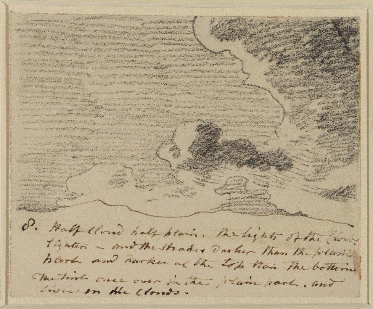 Wolkenstudie (nach Alexander Cozens Gravuren von Himmeln), ca. 1822-23 von John Constable