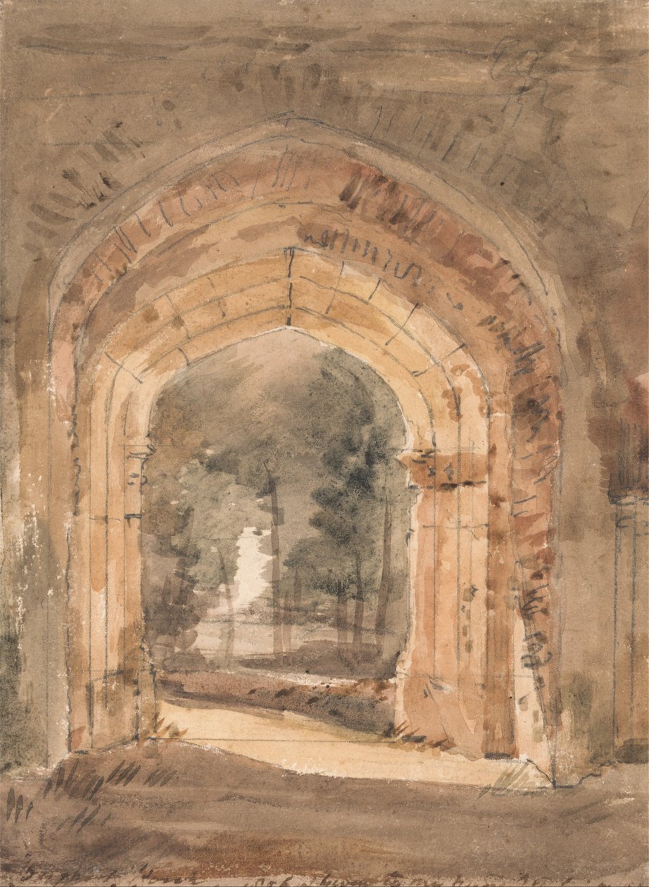 Kirche von East Bergholt, Blick aus dem südlichen Bogen des zerstörten Turms von John Constable