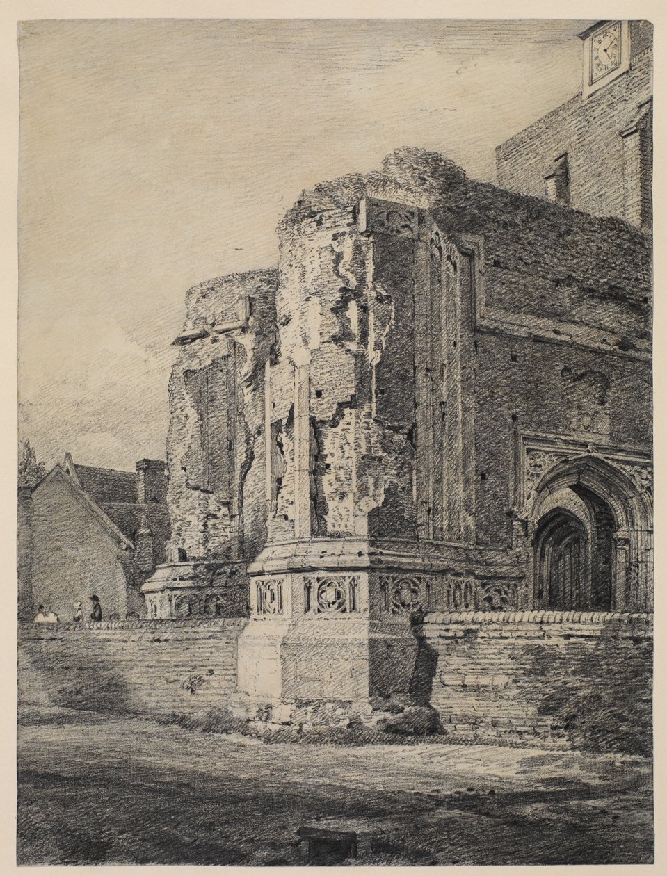 Kirche von East Bergholt, von Südwesten, ca. 1815-17 von John Constable