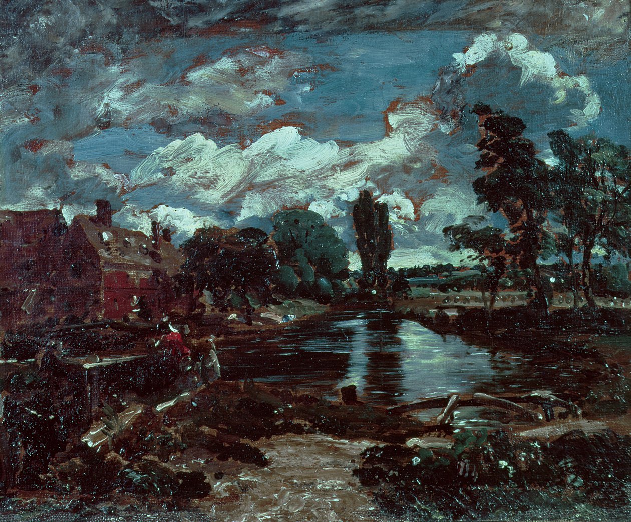 Flatford Mill von einer Schleuse am Stour, ca. 1811 von John Constable