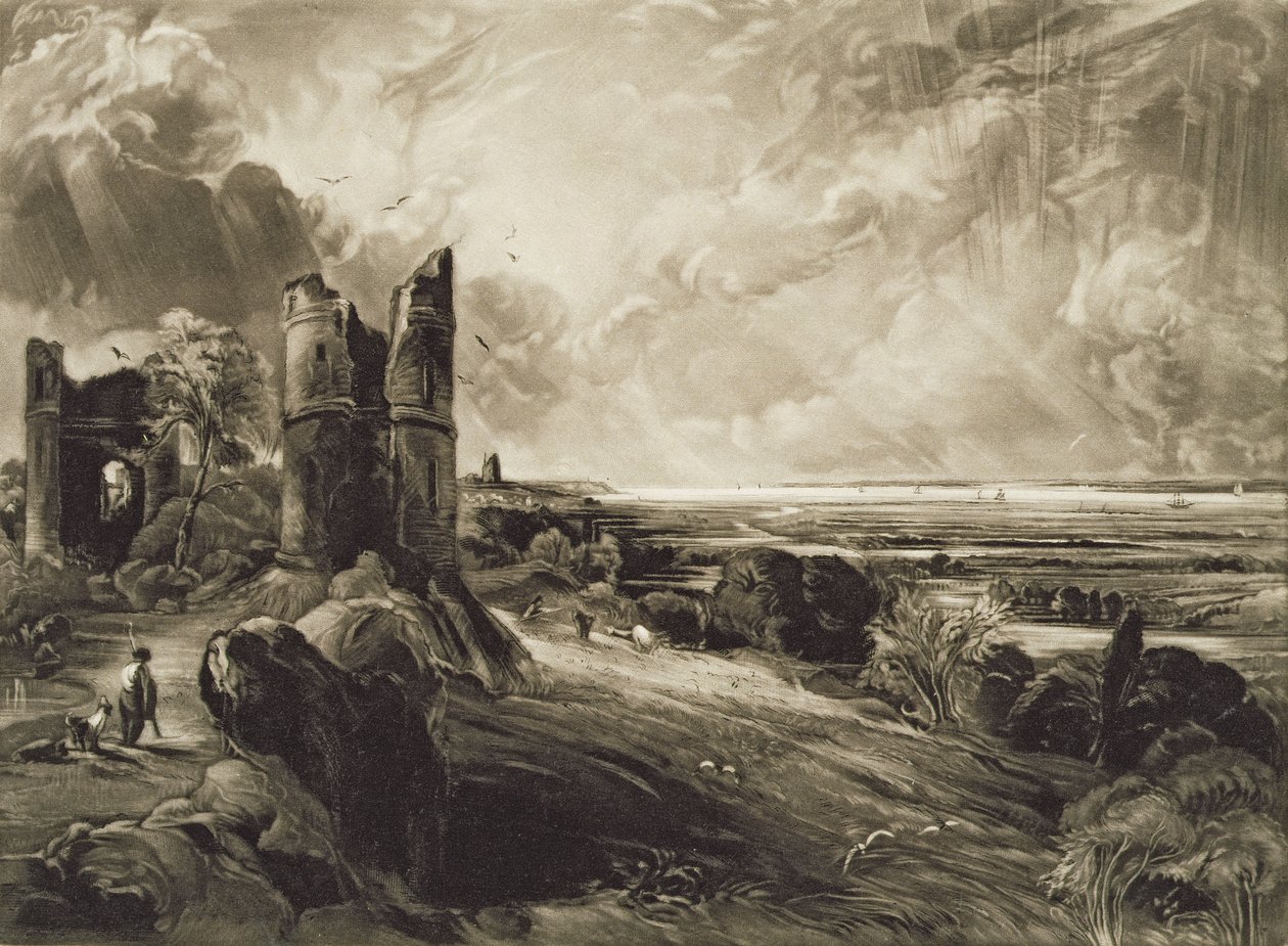 Hadleigh Castle, graviert von David Lucas (1802-81) ca. 1832 von John Constable