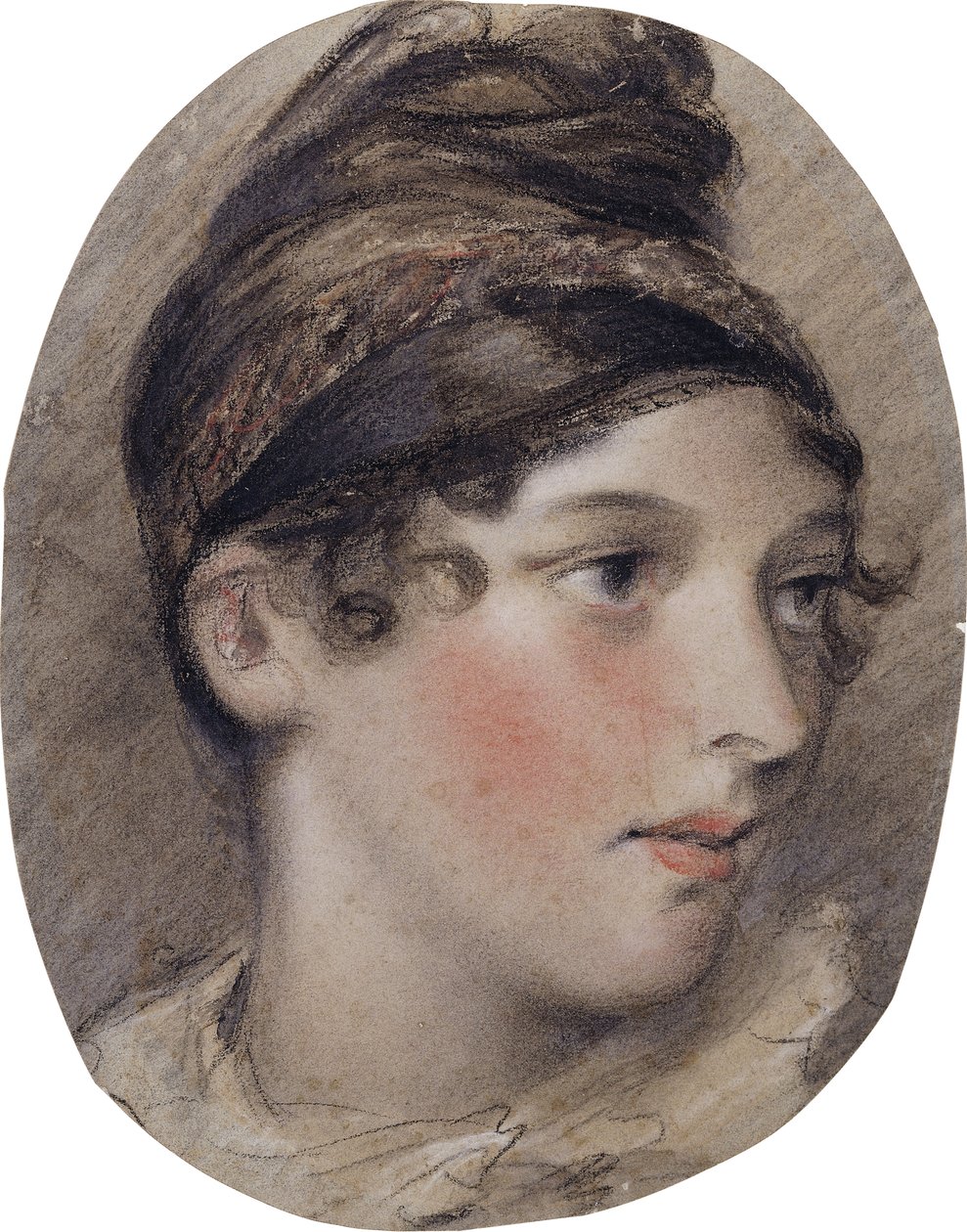 Studie des Kopfes einer Dame im Profil, 1808 von John Constable