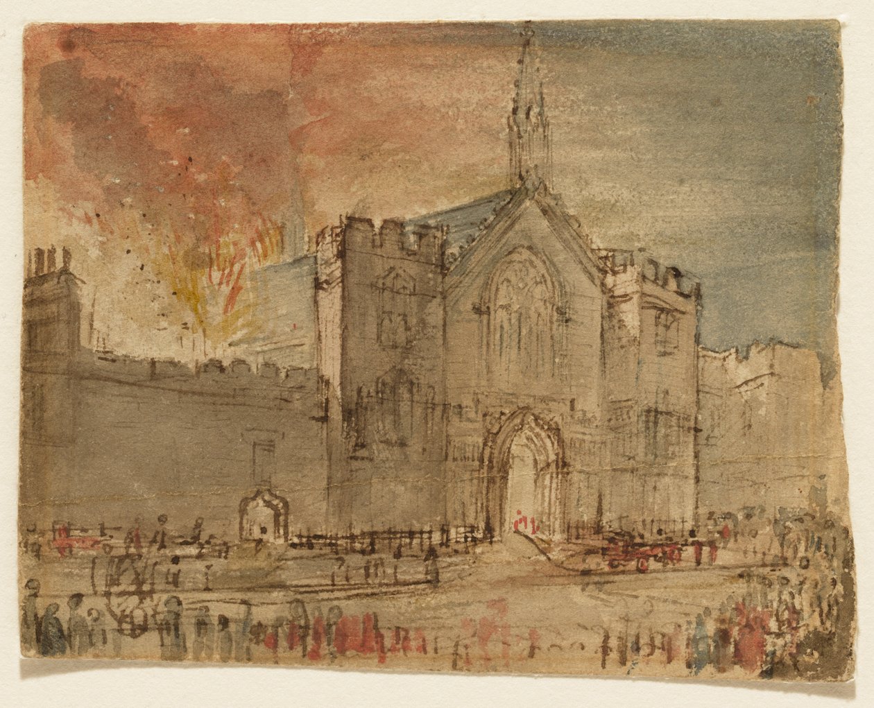 Die Parlamentsgebäude in Flammen von John Constable