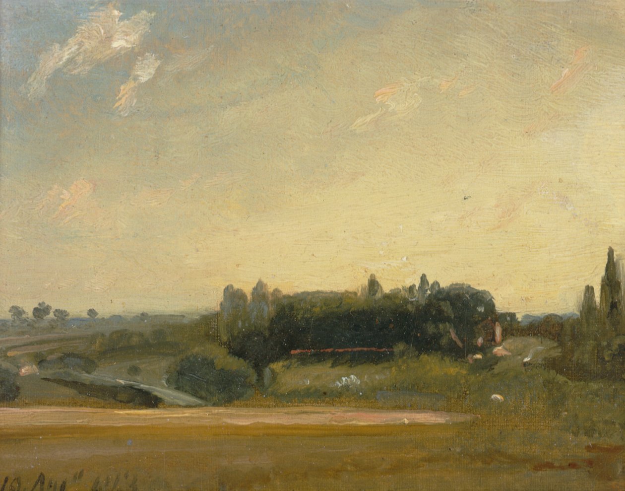 Blick auf das Pfarrhaus, East Bergholt, 1813 von John Constable