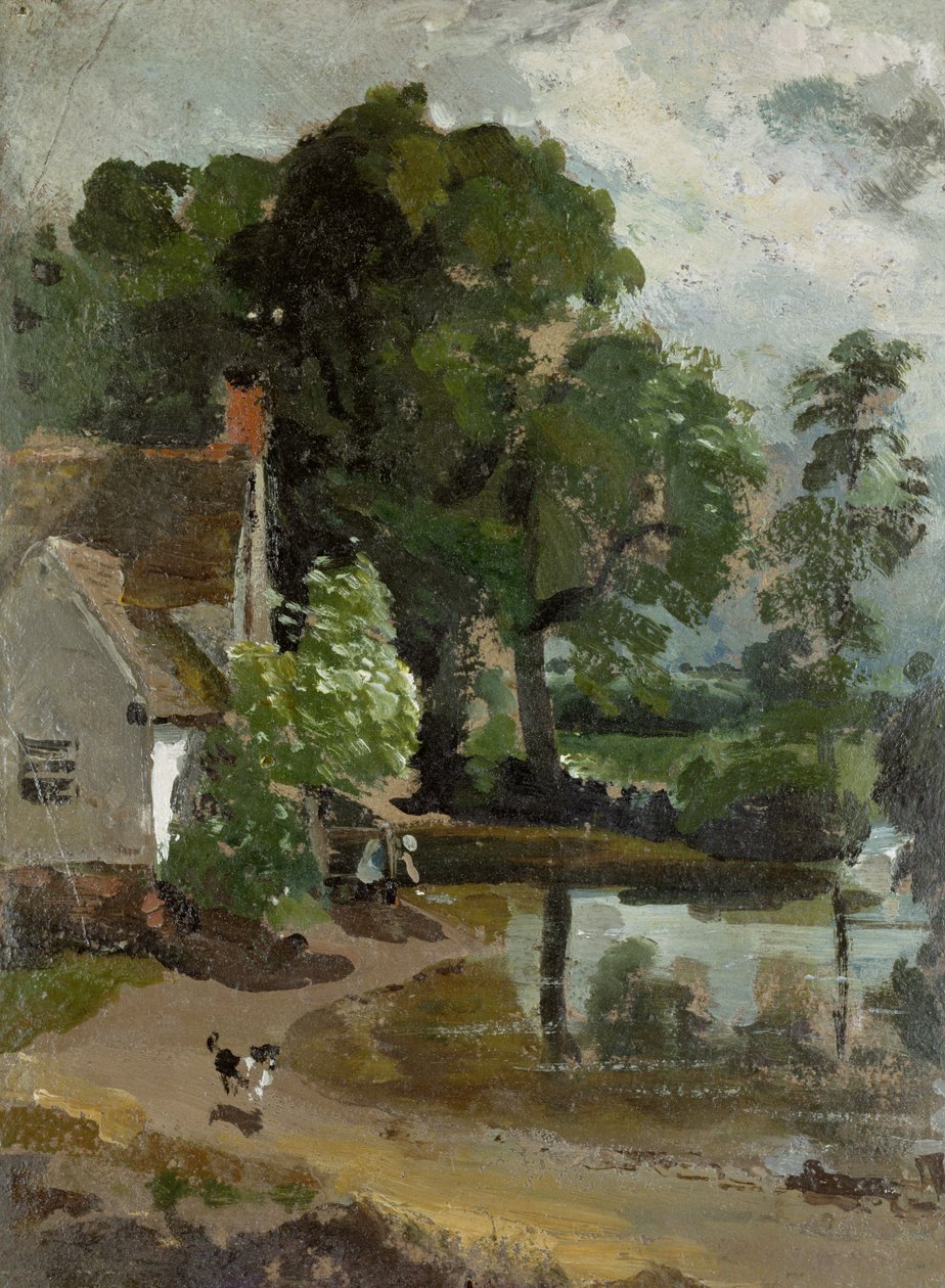 Willy Lotts Haus, in der Nähe der Flatford-Mühle, ca. 1811 (Öl auf Papier) von John Constable