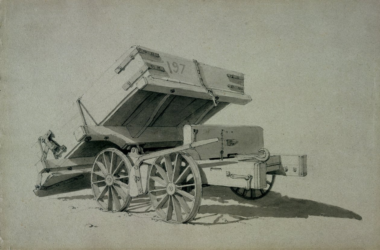Kippwagen der Auftragnehmer, Nr.3, 1830er Jahre von John Cooke Bourne